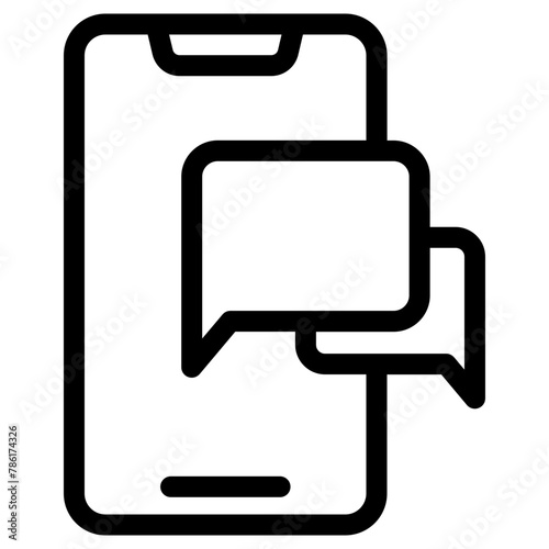 messages icon, simple vector design