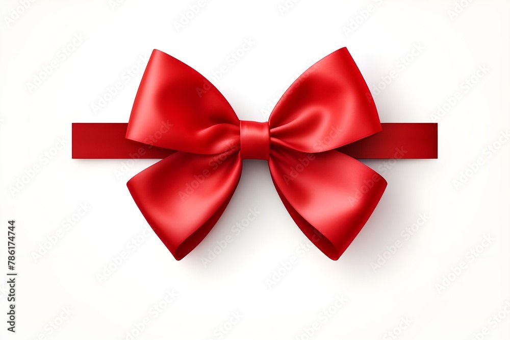 Red gift bow with ribbon isolated on white
Red gift bow with ribbon isolated on white