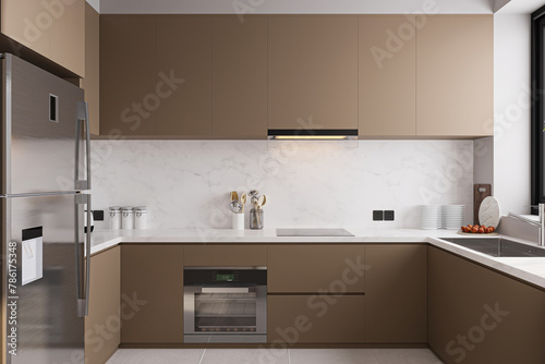Modern kitchen interior with elements