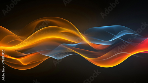 abstract digital waves background, Futuristic infographics aesthetic design. Visual information complexity_