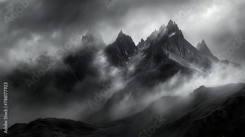 fog in the mountains, Background, website background, 4k