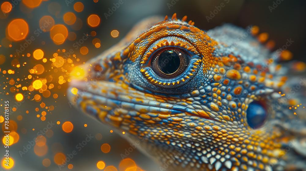 Naklejka premium close up of a iguana