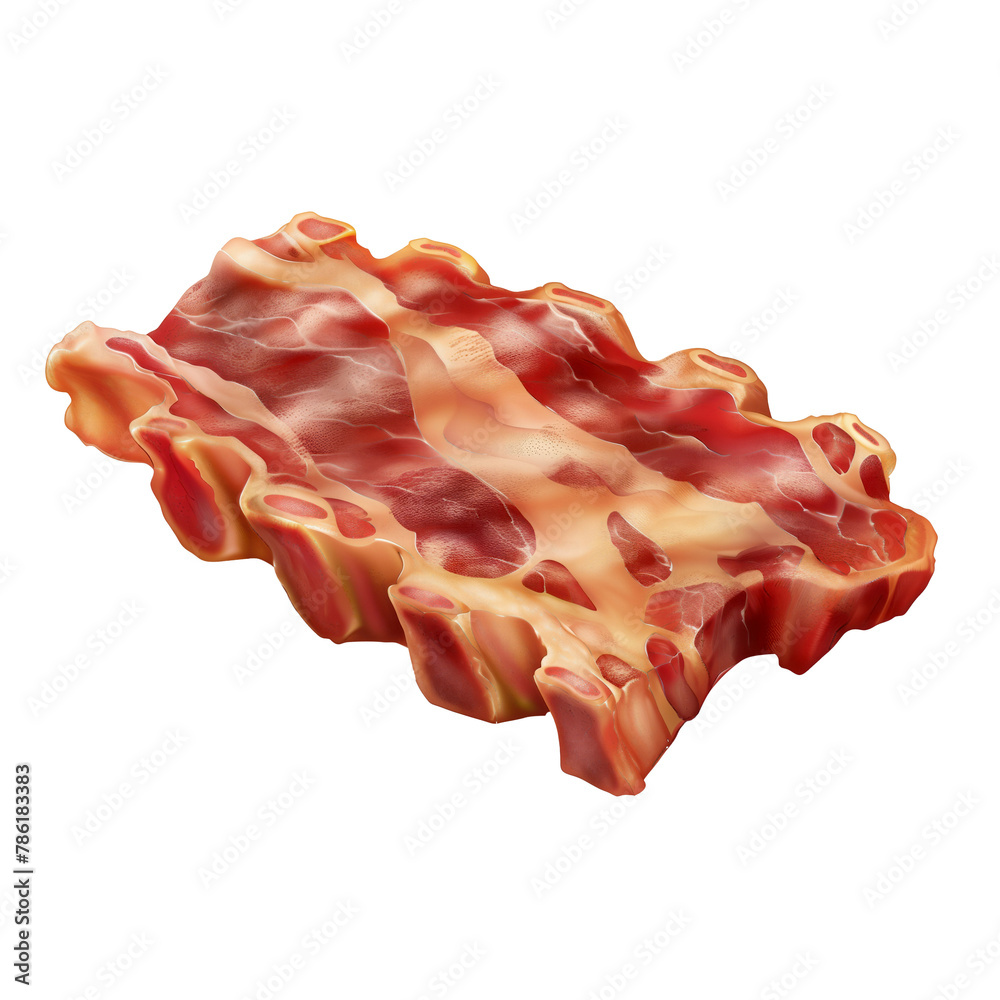 food 3d realistic render vector icon. Pork, on transparent background