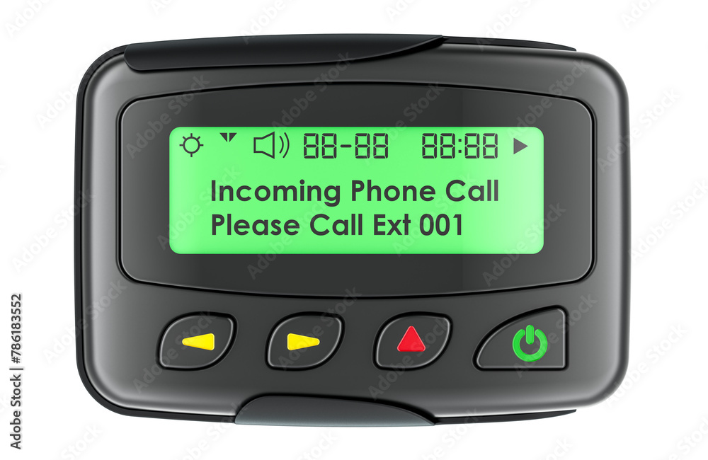 Pager, beeper. 3D rendering isolated on transparent background Pager, beeper. 3D rendering isolated on transparent background
