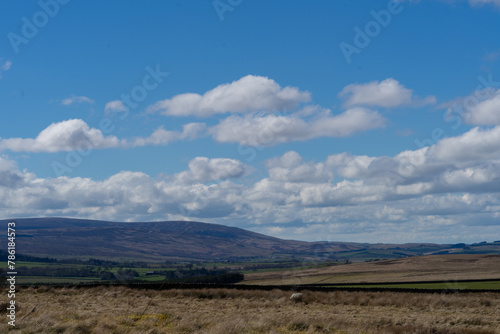 Northumberland landscape with clouds