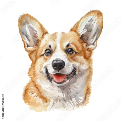 corgi dog watercolor good quality and good design