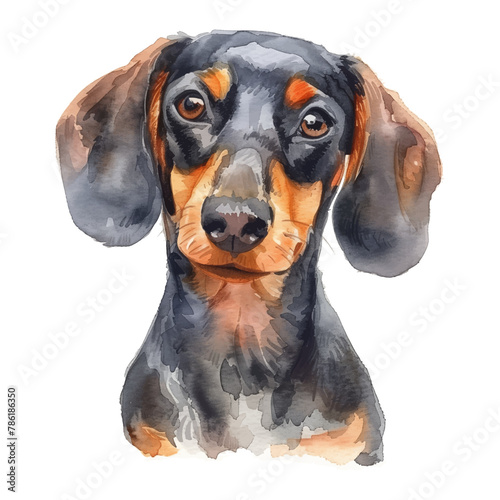 Dachshund dog watercolor good quality and good design