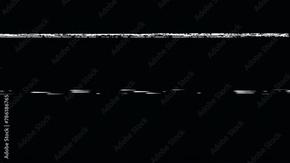 Retro Broken VHS Analog Tape Signal Interference Seamless 4K Video Overlay Background Loop