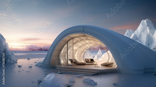 A photo of an Igloo with Architectural Elegance