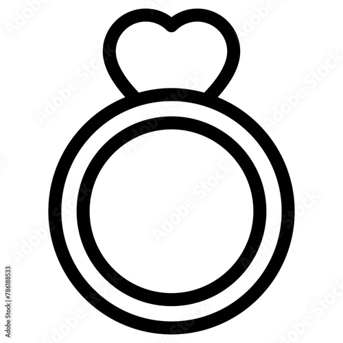 heart ring icon, simple vector design