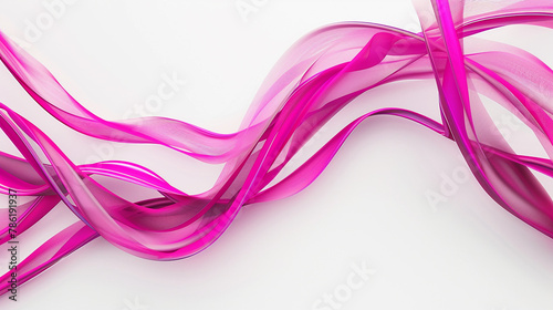 White canvas springs to life with magenta lines, twisting like vibrant, dynamic streams.