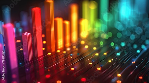 Abstract visualization of investment portfolios diversification strategies