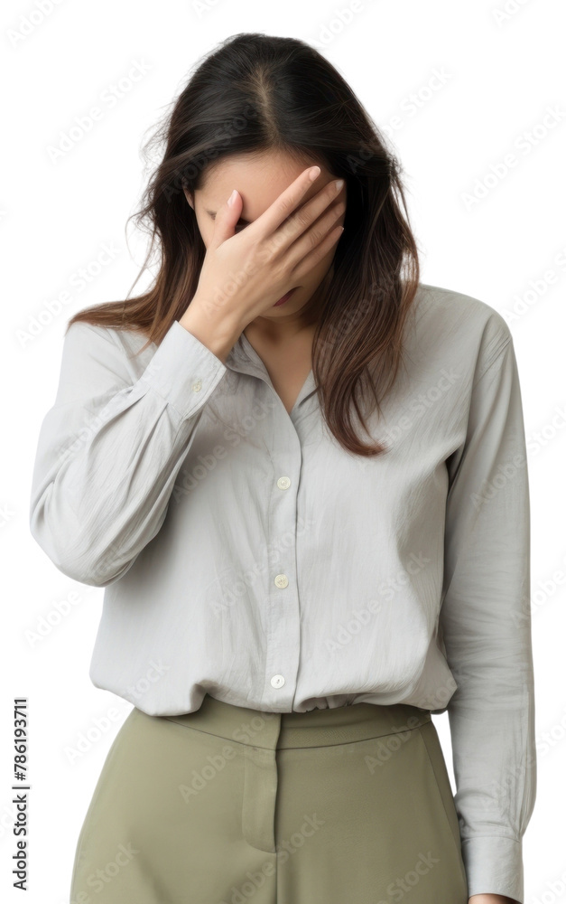 PNG Woman doing facepalm anxiety blouse adult. PNG Woman doing facepalm anxiety blouse adult.