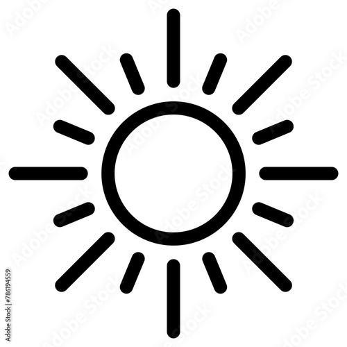 sun icon, simple vector design