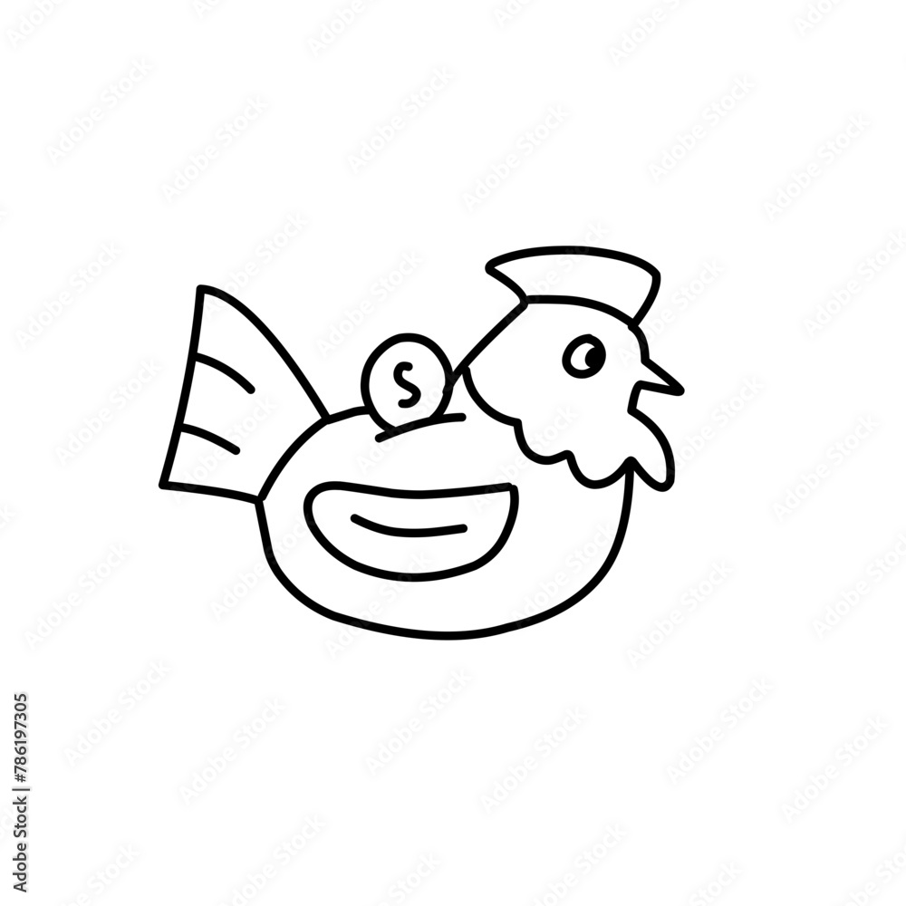 chicken piggy bank icon chicken piggy bank icon