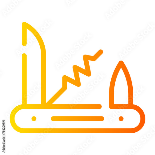 pocket knife gradient icon