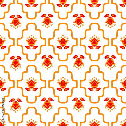 Decorative ornamental diaper seamless pattern vector