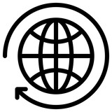 reload global icon, simple vector design