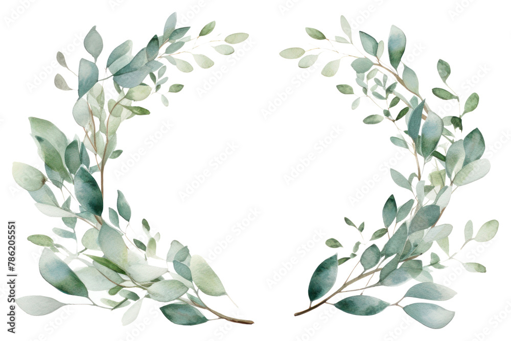 PNG Wreath plant leaf transparent background