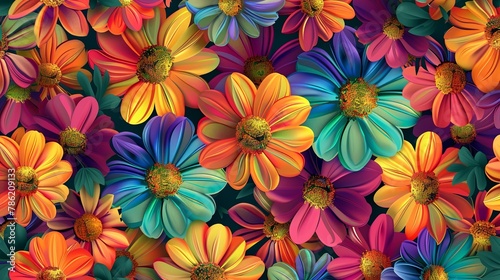 colorful flowers background