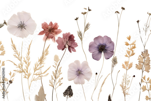 PNG  Real pressed flowers backgrounds pattern plant photo