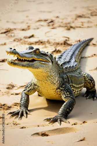 Crocodile on the beach 