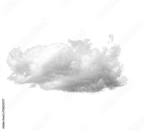 eine freigestellte Wolke auf transparentem Hintergrund