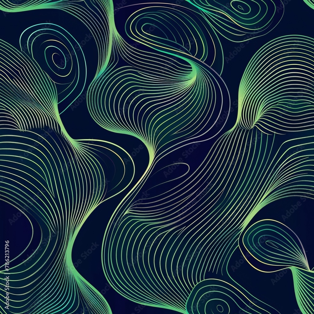 Wavy swirl green swirl dark blue background vector Wavy swirl green swirl dark blue background vector