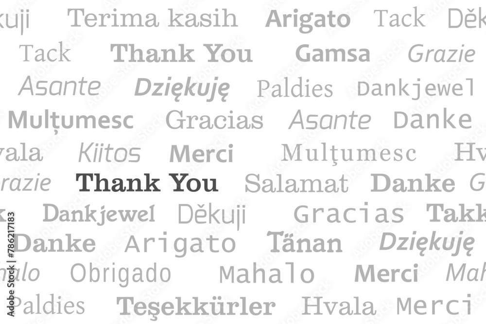 Thank you many languages seamless pattern Thank you many languages seamless pattern