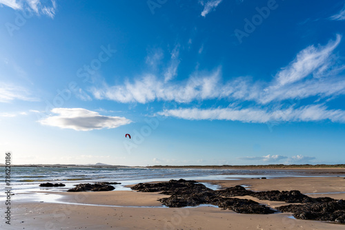 Low tide reflections at Rhosneigr beach, Anglesey photo