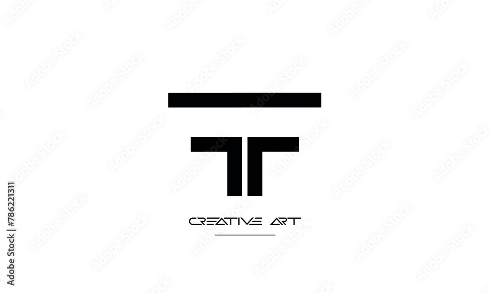 FT, TF, F, T abstract letters logo monogram FT, TF, F, T abstract letters logo monogram