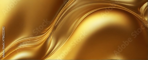 liquid gold texture background and material template. Close-up of golden metal for texture