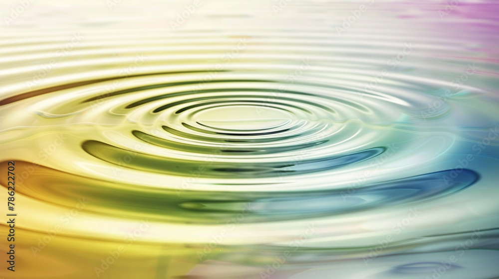 A harmonious balance of rainbow circles suggests unity with a ripple effect.