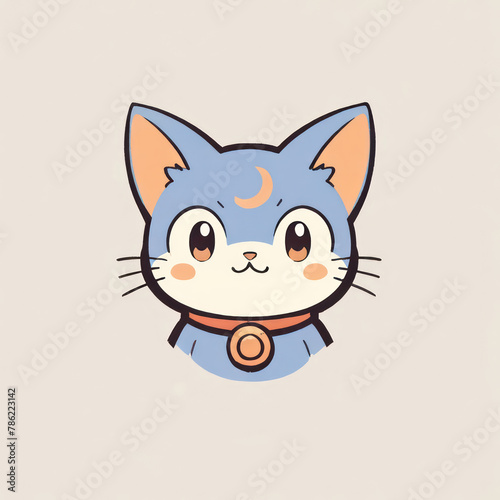 Happy Cartoon Kitten Illustration with Cute Design and Sweet Smile © Asadawut