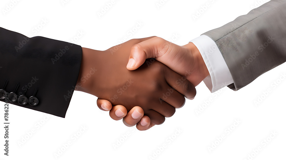 A Business Handshake with White Background isolated 