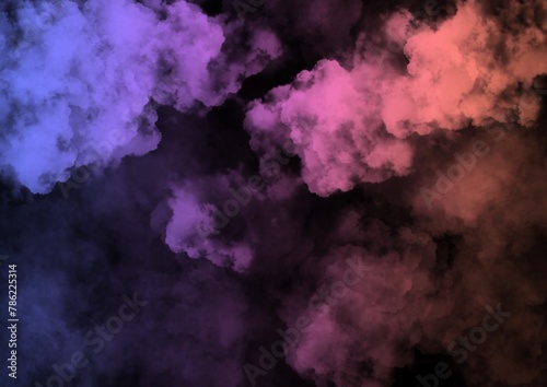 Colored clouds. Colored clouds. Smoke. Smog. Evaporation. Chemical substances. Beautiful, unrealistic sky