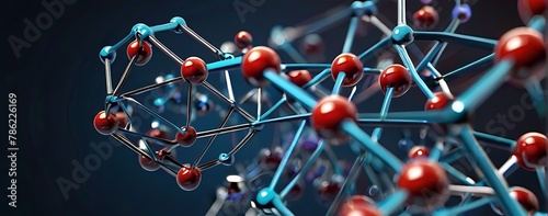 Microbiological molecular structure, Hydrogen cyanide molecule, artwork photo