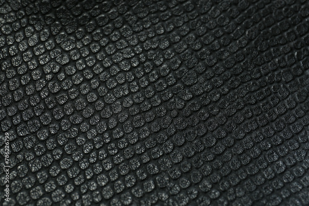 Black natural leather as background, above view Black natural leather as background, above view
