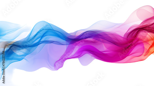 Abstract color smoke on white background with copy space 