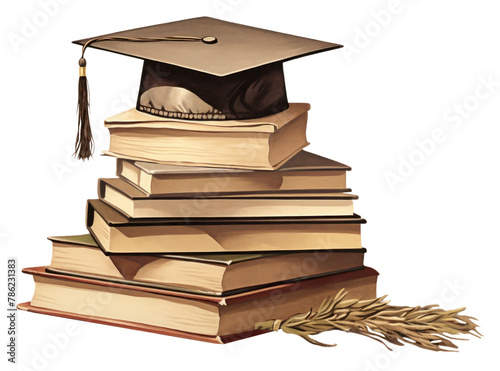 PNG Graduation hat book publication intelligence