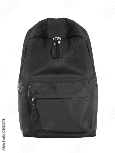 Black backpack. Isolated on a white background