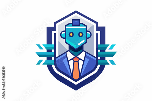  logo for an ai software engineer vector illustration