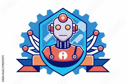  logo for an ai software engineer vector illustration