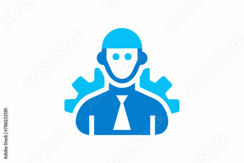  logo for an ai software engineer vector illustration