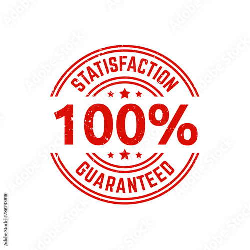 Satisfaction Guarantee Emblem Seal. Medal Label Icon Seal Sign Isolated on White Background.