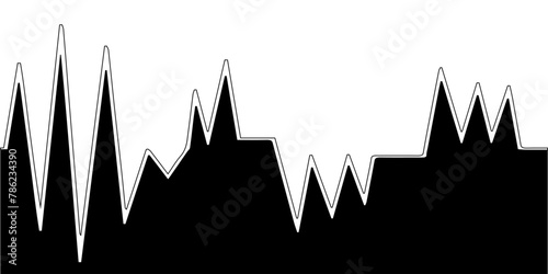 abstract zig zag in black color on white background