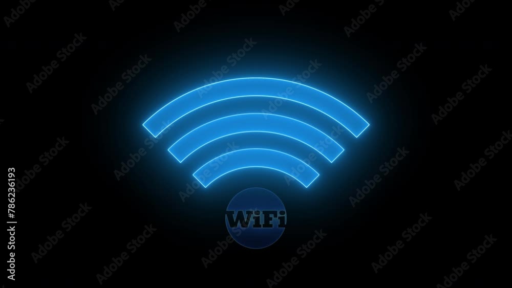 Glowing neon line Wifi wireless internet network symbol icon isolated on transparent background. Wireless networking digital futuristic technology innovation concept. 4K Video motion graphic animation Glowing neon line Wifi wireless internet network symbol icon isolated on transparent background. Wireless networking digital futuristic technology innovation concept. 4K Video motion graphic animation