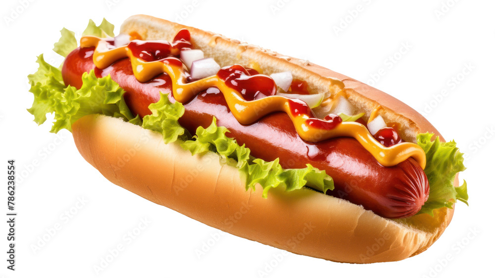 PNG Hotdog food ketchup white background PNG Hotdog food ketchup white background