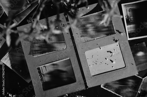 Old photo album, surrealism, subjective photography, art, creative, cute, retro, vintage, style, unusual