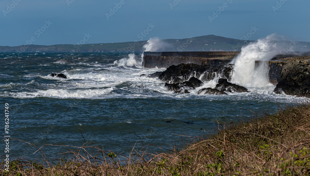 crashing wvaes at Holyhead Breakwater Anglesey